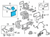 OEM 2021 Chevrolet Tahoe Evaporator Core Diagram - 84835413