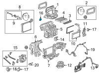 OEM 2021 Cadillac CT5 Temperature Door Actuator Diagram - 13547356