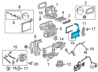 OEM 2022 Chevrolet Silverado 2500 HD Heater Core Diagram - 84502363