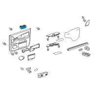 OEM 2004 Lexus RX330 Front Door Inside Handle Sub-Assembly, Left Diagram - 69206-48060-C0