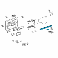 OEM Lexus Weatherstrip, Front Door Glass, Inner LH Diagram - 68172-48032