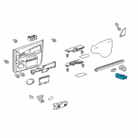 OEM Lexus RX350 Master Switch Assy, Power Window Regulator Diagram - 84040-48140