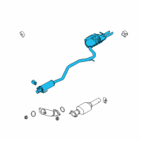 OEM 2012 Lincoln MKZ Muffler & Pipe Diagram - 9E5Z-5230-K