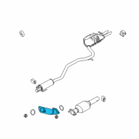 OEM 2012 Lincoln MKZ Front Pipe Diagram - AE5Z-5G203-B