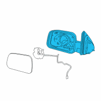 OEM 2008 Chevrolet HHR Mirror Asm-Outside Rear View *Service Primer Diagram - 20923845