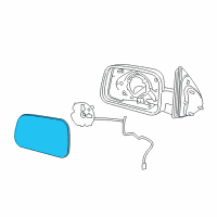 OEM Chevrolet HHR Mirror-Outside Rear View (Reflector Glass & Backing Plate) - RH Diagram - 15281724