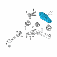 OEM 2021 BMW 740i xDrive Engine Mount Bracket Left Diagram - 22-11-6-861-555