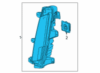 OEM 2021 Cadillac Escalade Daytime Run Lamp Diagram - 84873045