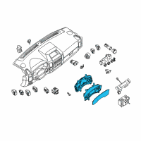 OEM 2007 Infiniti QX56 Instrument Combination Meter Assembly Diagram - 24810-7S62A