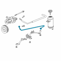 OEM 2000 BMW 750iL Pressure Hose Assembly Diagram - 32-41-1-141-854