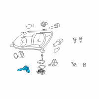 OEM Toyota Bulb Diagram - 90981-13066