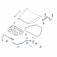 OEM 2016 Hyundai Genesis Cable Assembly-Hood Latch Release Diagram - 81190-B1100