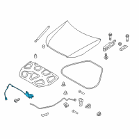 OEM 2016 Hyundai Genesis Latch Assembly-Hood Diagram - 81130-B1000