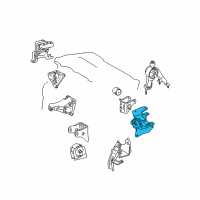 OEM Toyota Matrix Side Mount Diagram - 12372-0T050