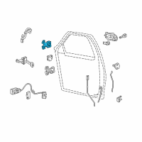 OEM 2007 Ford F-150 Upper Hinge Diagram - 6L3Z-1522801-AA