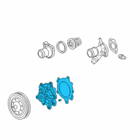 OEM 2019 Cadillac CT6 Water Pump Assembly Diagram - 12686208