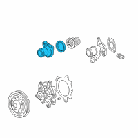 OEM Cadillac Thermostat Housing Diagram - 12671038