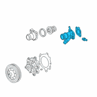 OEM Cadillac CT6 Water Outlet Diagram - 12688674