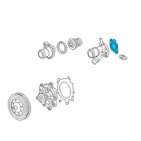 OEM 2020 Cadillac CT6 Water Outlet Gasket Diagram - 12671039