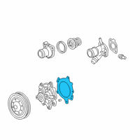 OEM 2019 Cadillac CT6 Water Pump Assembly Gasket Diagram - 12666921