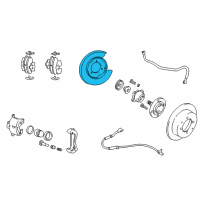 OEM 2004 Hyundai Sonata Plate Assembly-Rear Brake Back, LH Diagram - 58251-38000