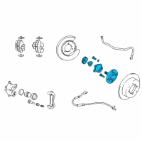 OEM 2001 Hyundai XG300 Rear Wheel Hub And Bearing Assembly Diagram - 52730-39013