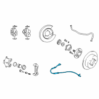 OEM 2003 Hyundai XG350 Sensor-Abs Rear Wheel , RH Diagram - 95680-38600