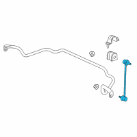 OEM Honda Odyssey Link Assembly, Left Front Stabilizer Diagram - 51325-THR-A01