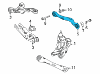 OEM Acura MDX Arm Complete, Rear Diagram - 52340-TYA-A00