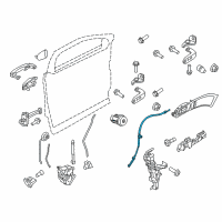 OEM 2019 Ford Explorer Release Cable Diagram - BB5Z-78221A00-B