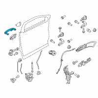 OEM 2019 Ford Police Interceptor Utility Handle, Outside Diagram - FB5Z-7822404-FA