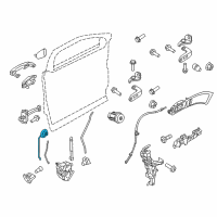 OEM 2015 Ford Explorer Lock Rod Diagram - BB5Z-7821852-A