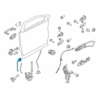 OEM 2013 Ford Explorer Lock Rod Diagram - BB5Z-7821852-A