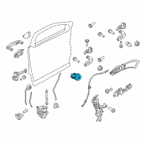 OEM 2018 Ford Police Interceptor Utility Lock Cylinder Assembly Diagram - DB5Z-5421990-A
