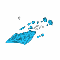 OEM Hyundai Genesis Coupe Driver Side Headlight Assembly Composite Diagram - 92101-2M050