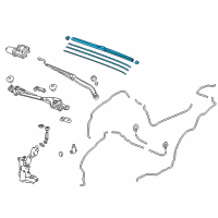 OEM 2021 Honda CR-V Blade, Windshield Wiper (650MM) Diagram - 76620-TLA-A02