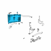 OEM Hyundai Accent Radiator Assembly Diagram - 25310-25152
