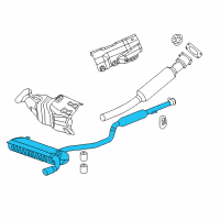 OEM Dodge Avenger Exhaust Muffler And Tailpipe Diagram - 52022316AE