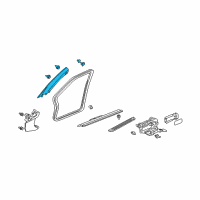 OEM 2004 Honda Accord Garnish Assy., R. FR. Pillar *YR239L* (KI IVORY) Diagram - 84101-SDP-A02ZB