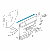 OEM 2005 Chevrolet Impala Sealing Strip Asm-Rear Side Door Window Inner *Black Diagram - 10447698