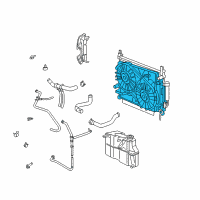 OEM 2008 Dodge Magnum Engine Cooling Radiator Diagram - 5137692AA