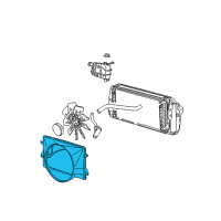 OEM 1998 Ford F-250 Fan Shroud Diagram - F85Z-8146-BA