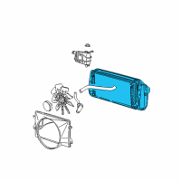 OEM 2002 Ford Expedition Radiator Assembly Diagram - YL1Z-8005-CA