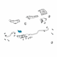 OEM 2010 Lexus HS250h Insulator, Exhaust Pipe Heat, NO.1 Diagram - 17551-28040