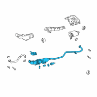 OEM 2012 Lexus HS250h Center Exhaust Pipe Assembly Diagram - 17420-28A01