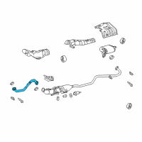 OEM Lexus HS250h Front Exhaust Pipe Assembly Diagram - 17410-28630