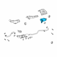 OEM 2010 Lexus HS250h Exhaust Tail Pipe Assembly Diagram - 17430-28A20