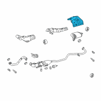 OEM Lexus HS250h Insulator, Main Muffler Heat, RH Diagram - 58327-72011