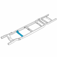 OEM 1997 Ford E-150 Econoline Transmission Support Diagram - 1C2Z-6A023-CA