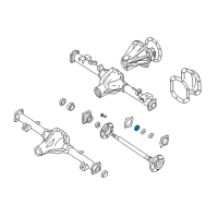 OEM Infiniti QX4 Nut-Lock, Rear Wheel Bearing Diagram - 43262-0W000